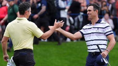 Rory McIlroy congratulates Billy Horschel