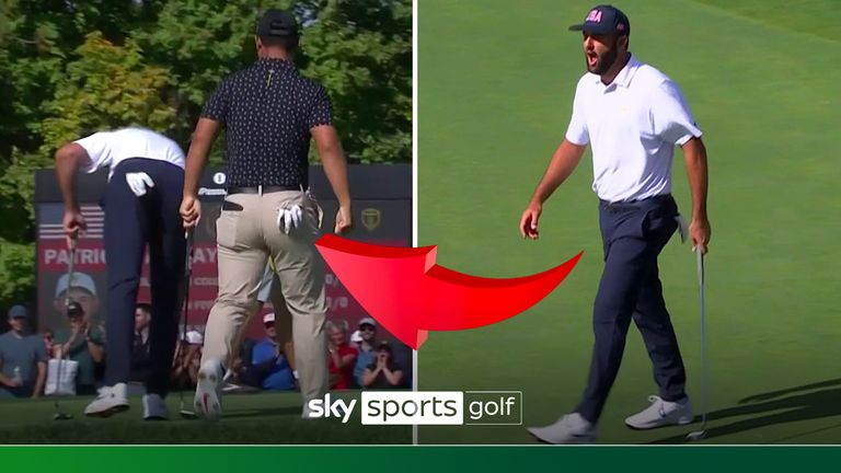 Tensions rise between Tom Kim and Scheffler at the Presidents Cup, after a birdie at the eighth leads to some interesting scenes