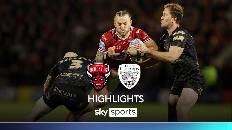 Highlights of the Salford Red Devils against the Leigh Leopards in the Super League playoff eliminators.