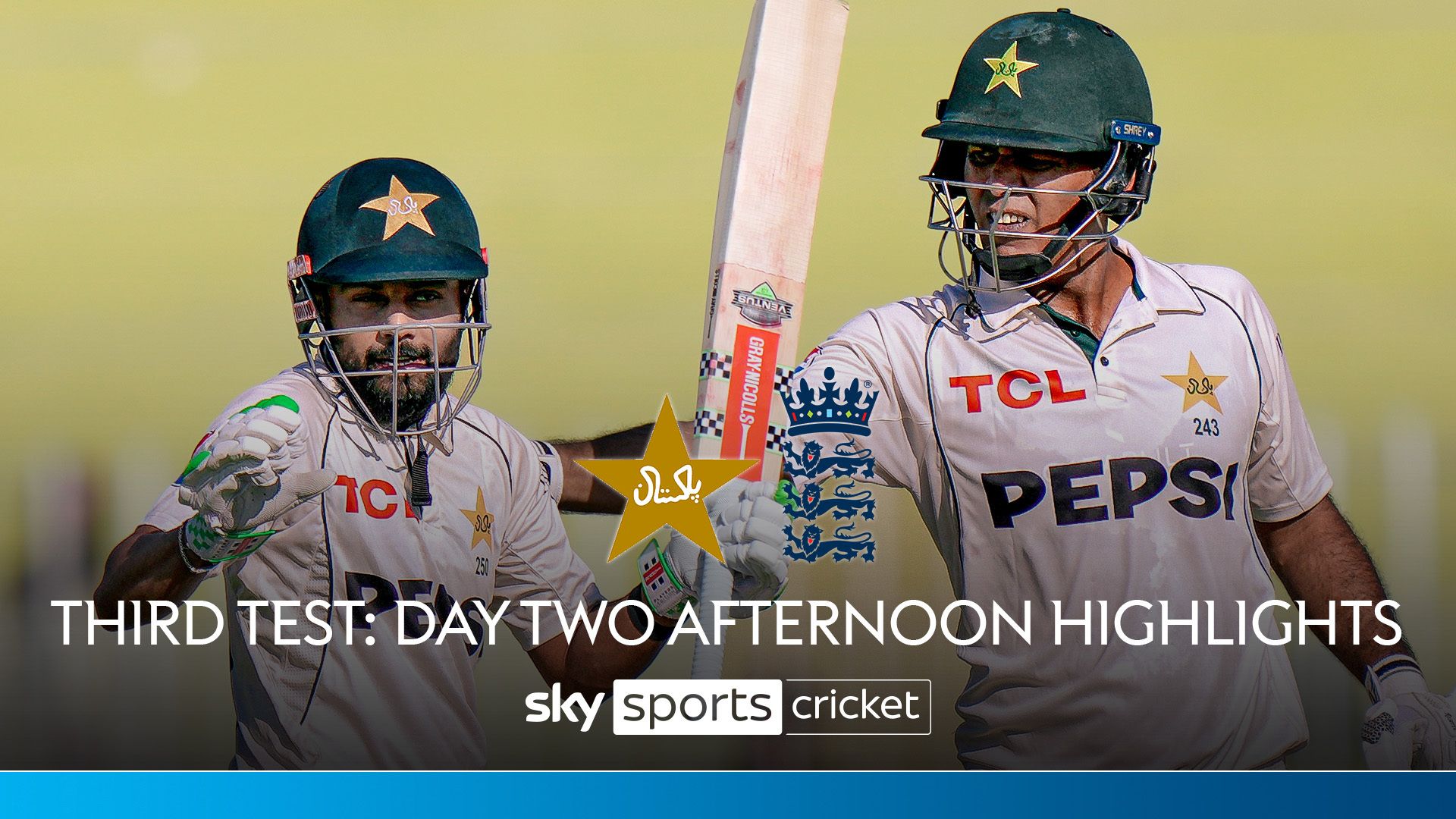 Bashir strikes but Saud century draws Pakistan level | Afternoon highlights