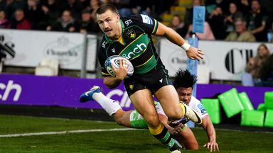 Northampton Saints' Ollie Sleightholme scored two of their seven tries against Sale