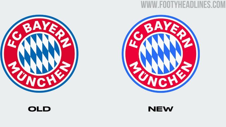 Der FC Bayern ändert sein Logo (Quelle: footyheadlines.com)