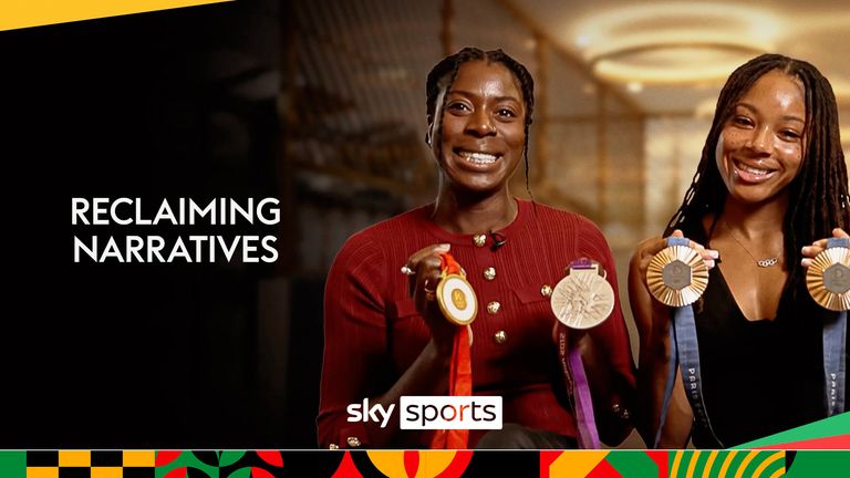 Las medallistas olímpicas Christine Ohuruogu y Amber Anning comparan sus experiencias como atletas y discuten lo que significa recuperar narrativas.