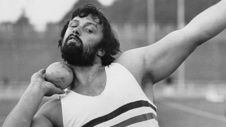 British shot put record holder Geoff Capes has died at the age of 75