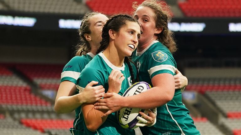 Amee-Leigh Murphy Crowe was among the try scorers as Ireland came from behind to pick up their second WXV1 success, beating USA