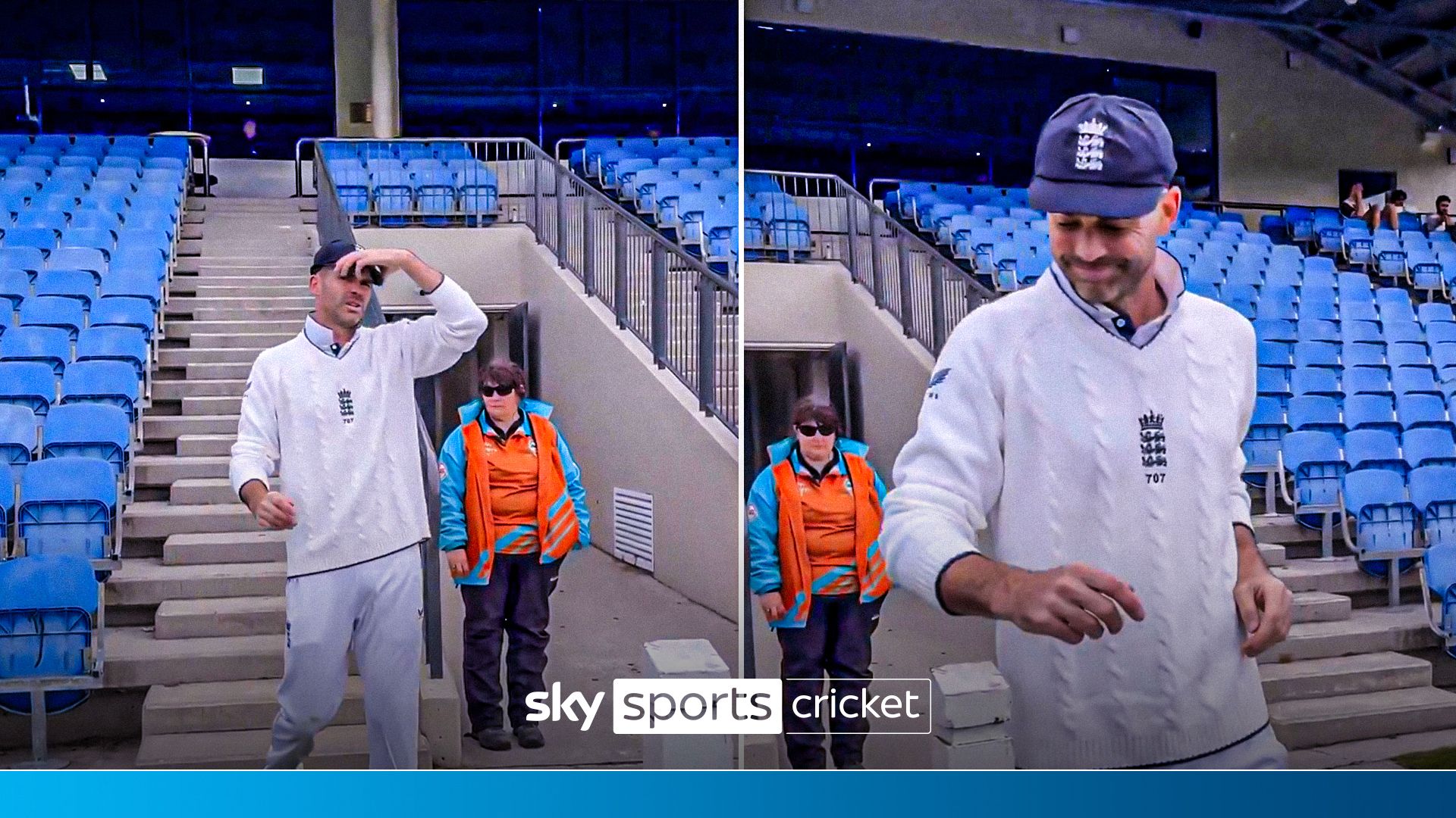 Look who's back! Anderson dons the England whites again as sub fielder