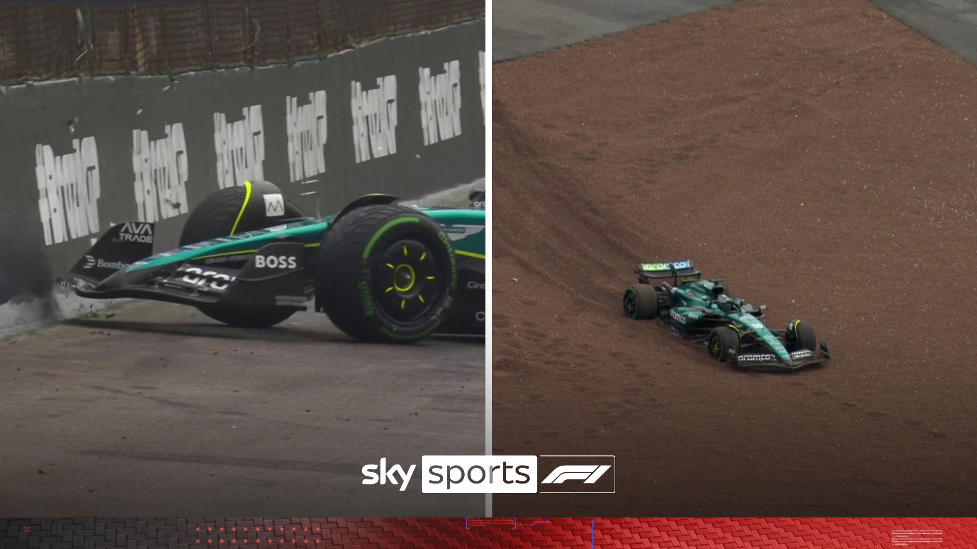 Sao Paulo GP: Lance Stroll crashes into wall during formation lap and delays race start!