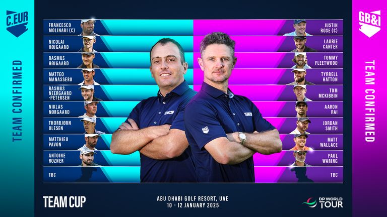 Francesco Molinari and Justin Rose are both playing captains in the Team Cup 