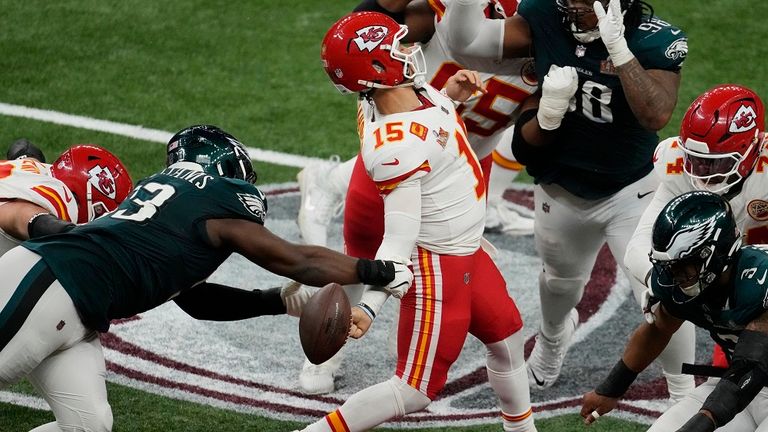 Kansas City Quarterback Pat Mahomes hatte im Super Bowl LIV so grosse Schwierigkeiten wie wohl nie zuvor in seiner NFL-Karriere.