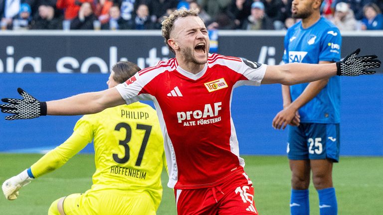 Union Berlin jubelt bei der TSG Hoffenheim.