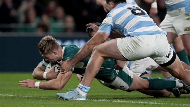 Crowley stepped and jinked his way over for Ireland's early first try