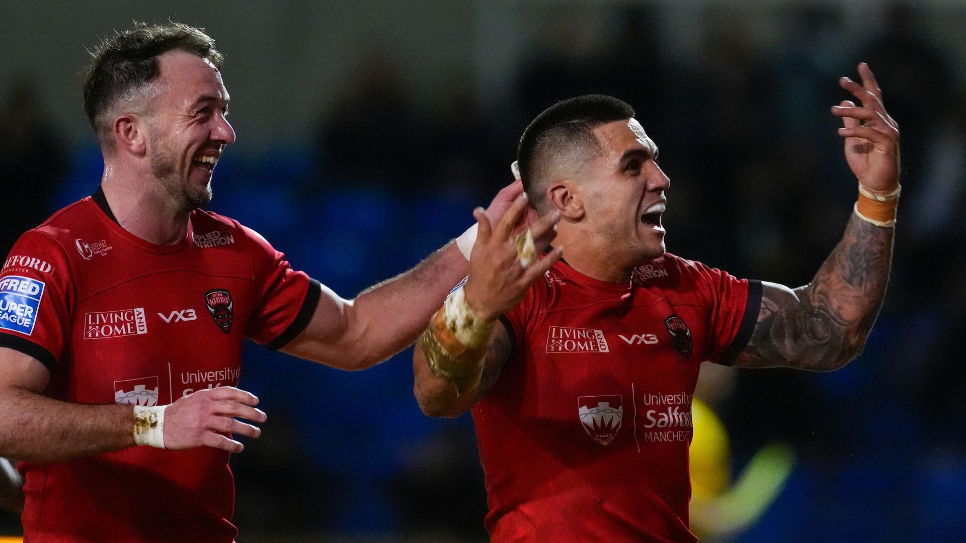 Stricken Salford pick up first Super League win against Huddersfield