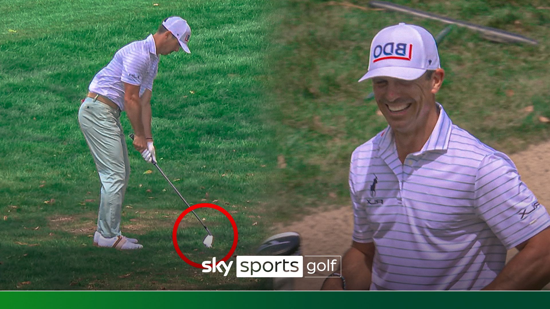 Horschel pulls off ridiculous left-handed shot to hit outrageous birdie!