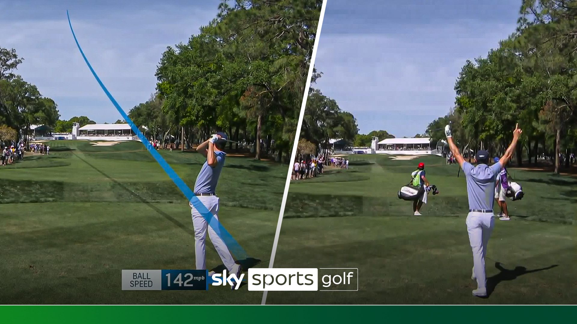 'What are the odds!?' | Crowd go wild as Sam Ryder hits HOLE IN ONE on Valspar 17th!