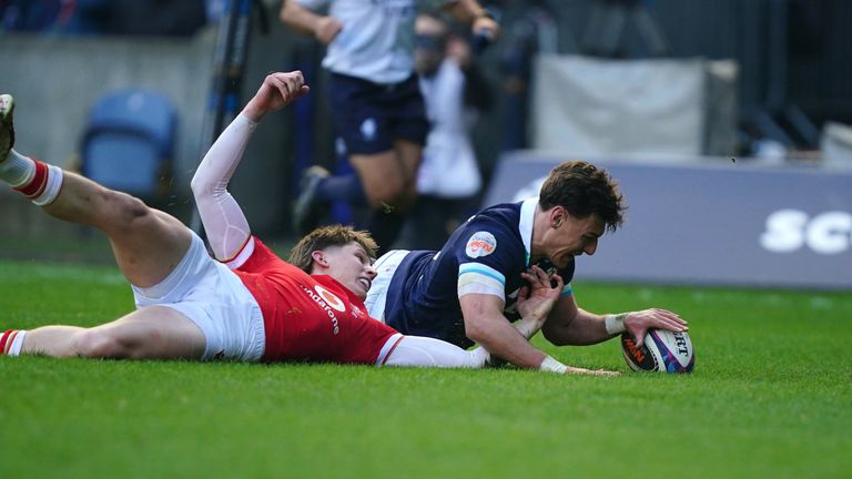 Jordan got over for his second and Scotland's fourth try to put Scotland in control