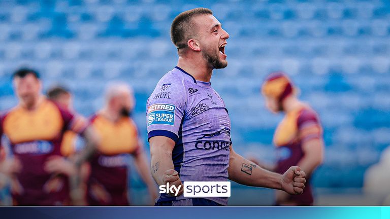 Lewis picked up a hat-trick of tries and assists as he dominated the game against Huddersfield