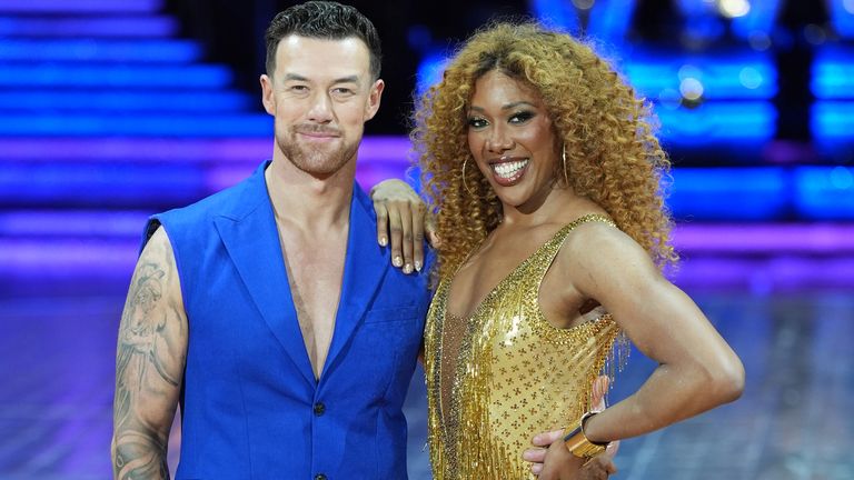 Douglas and her Strictly Come Dancing partner Kai Widdrington