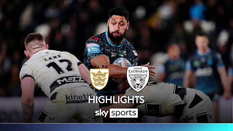 Higlights of the Super League match between Hull FC and Leigh Leopards