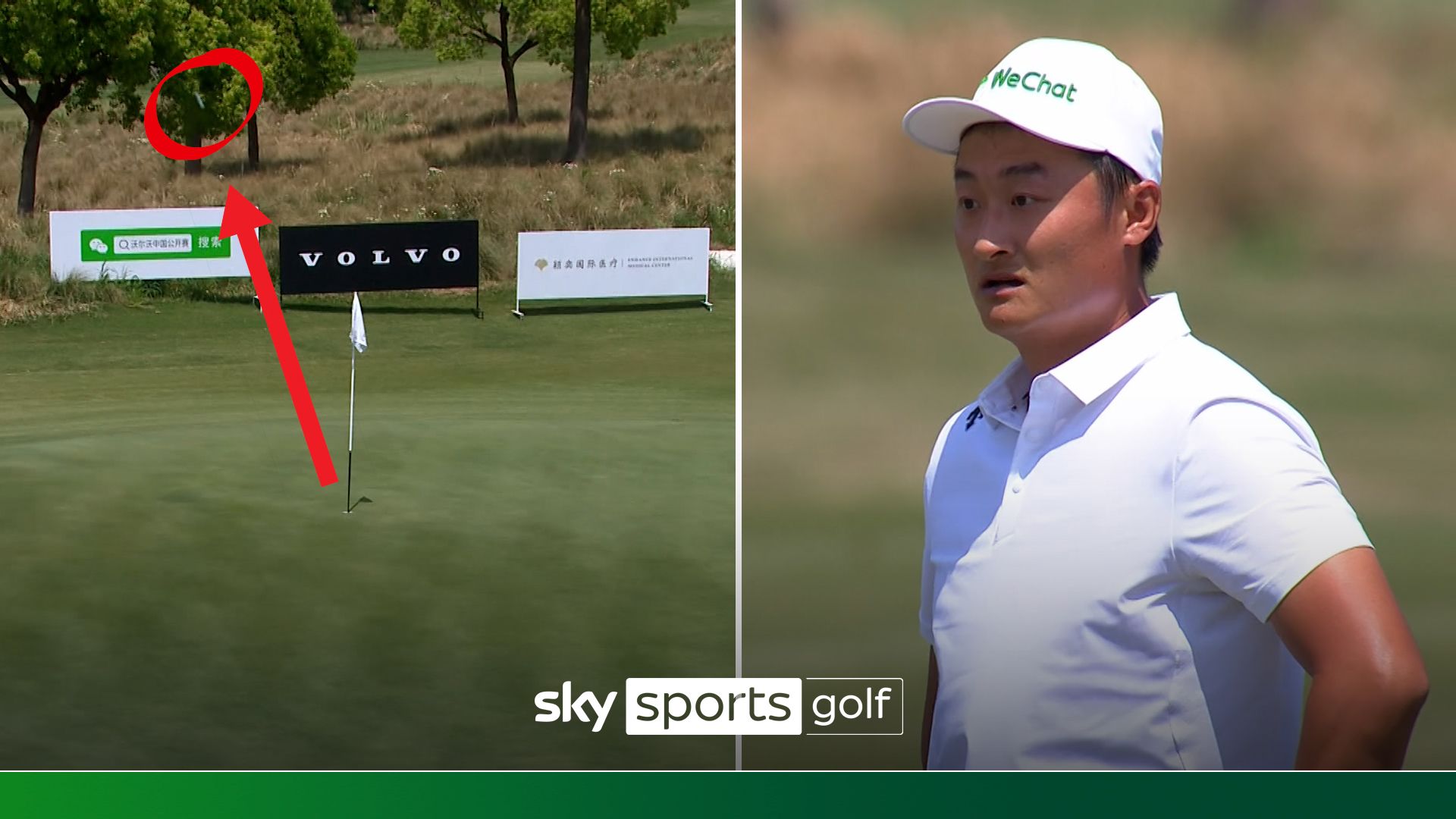 'I've never seen that before!' | Li's shot bounces off the back of the hole!