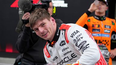 Red Bull driver Max Verstappen of the Netherlands smiles after the Japanese Formula One Grand Prix at the Suzuka Circuit in Suzuka, central Japan, Sunday, April 6, 2025. (AP Photo/Shuji Kajiyama)
