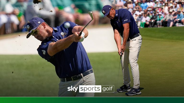 Highlights from Bryson DeChambeau's final round at The Masters, where he missed out on major victory to Rory McIlroy