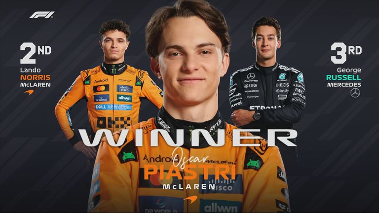 Das Podium beim GP von Miami.