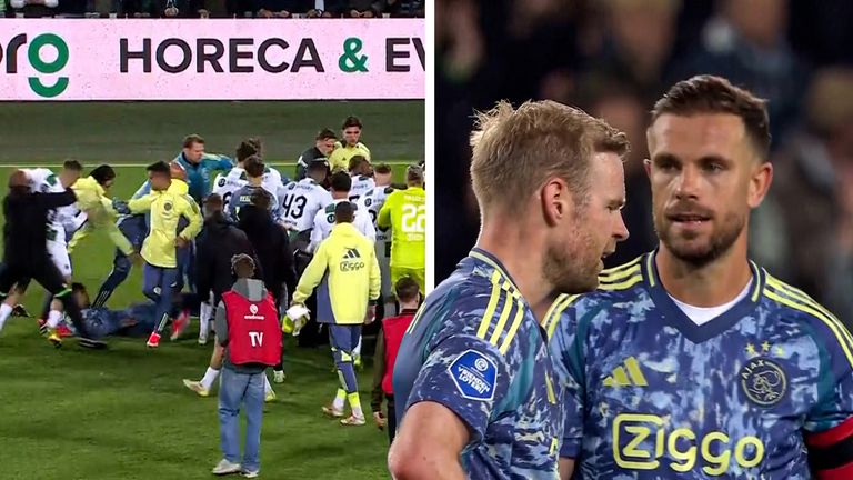 Groningen scored a 99th-minute equaliser to draw 2-2 with leaders Ajax, allowing PSV go top of the table on the penultimate match of the Eredivisie season.