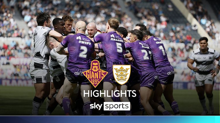 Highlights of the Super League clash between Huddersfield Giants and Hull FC.