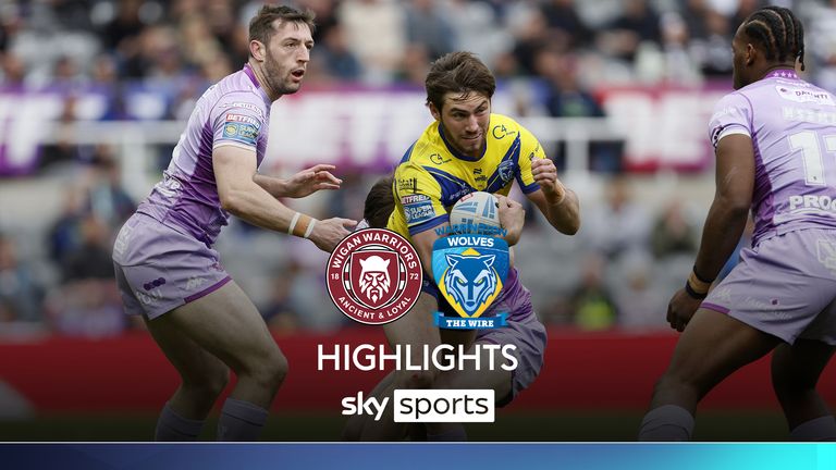 Highlights of the Super League clash between Wigan Warriors and Warrington Wolves