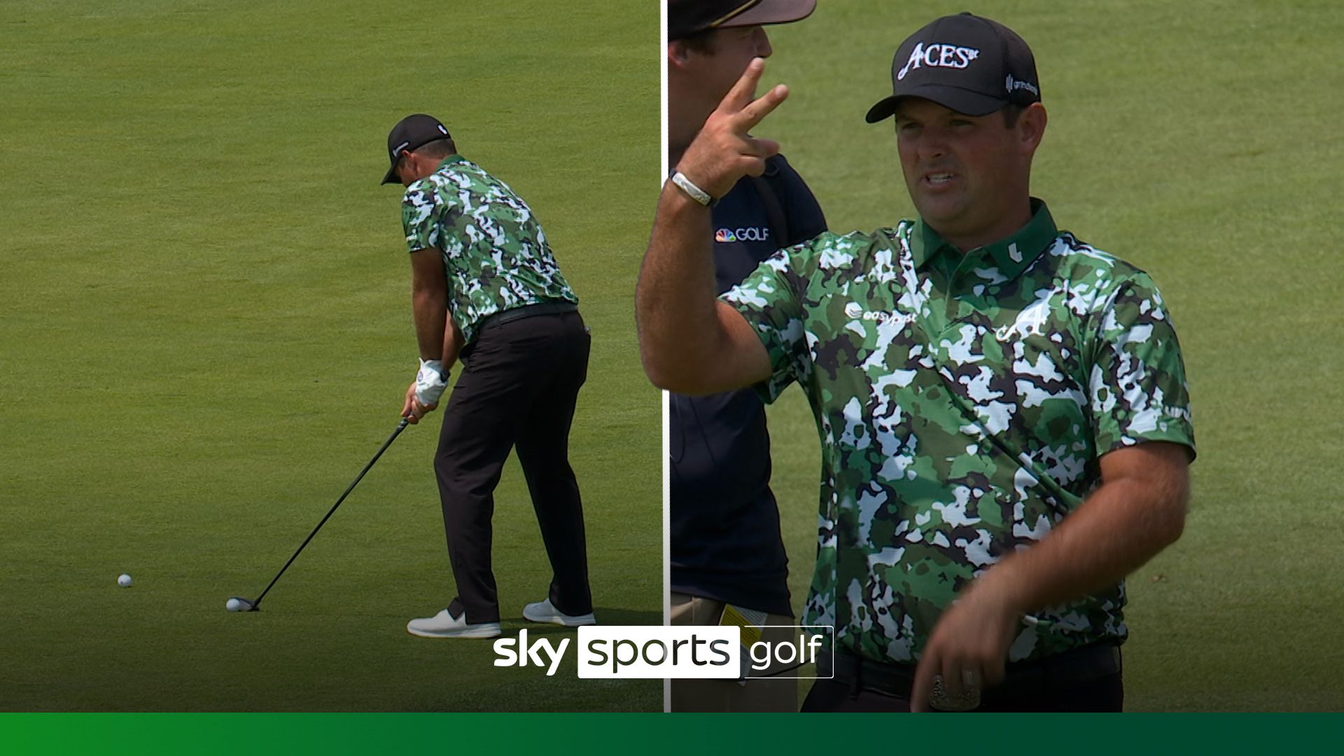 Patrick Reed in disbelief after making ALBATROSS at the US Open!