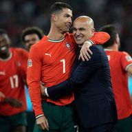 Portugal's Cristiano Ronaldo celebrates with coach Roberto Martinez after the Nations League triumph - will they be celebrating again?