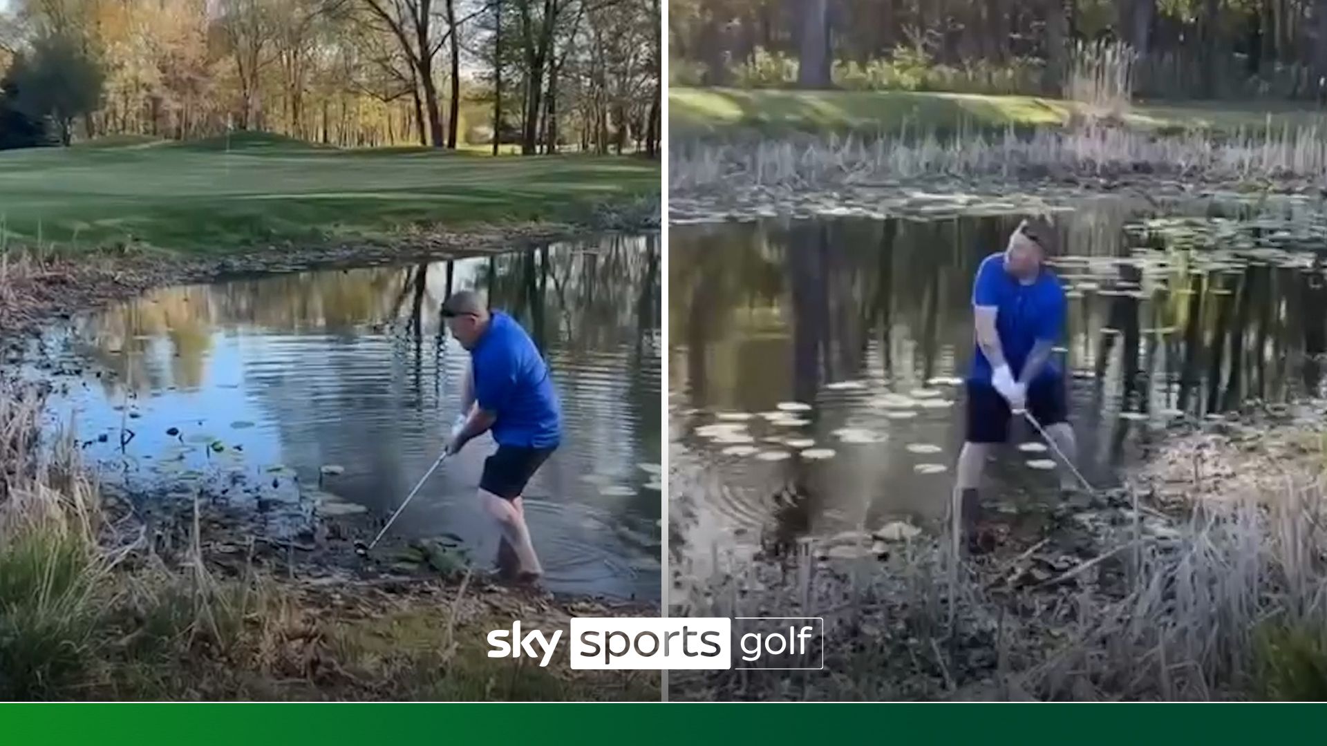 Once in a lifetime! | Golfer holes-out from LAKE!!!