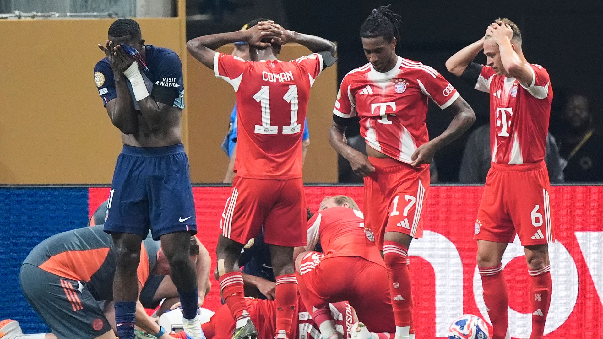 Doue finds breakthrough against Bayern but PSG down to 10 LIVE!