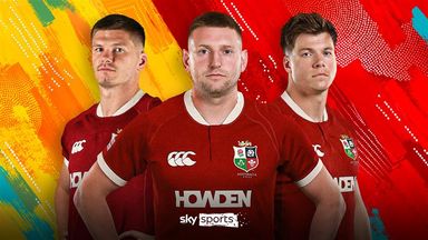 Finn Russell is likely to be a key man for the British and Irish Lions again, while Owen Farrell (left) and Huw Jones (right) will be under pressure to perform