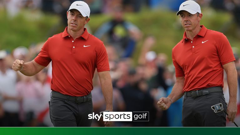 Rory McIlroy holed a 56ft eagle putt at the par-five 12th to close in on Scottie Scheffler at The Open