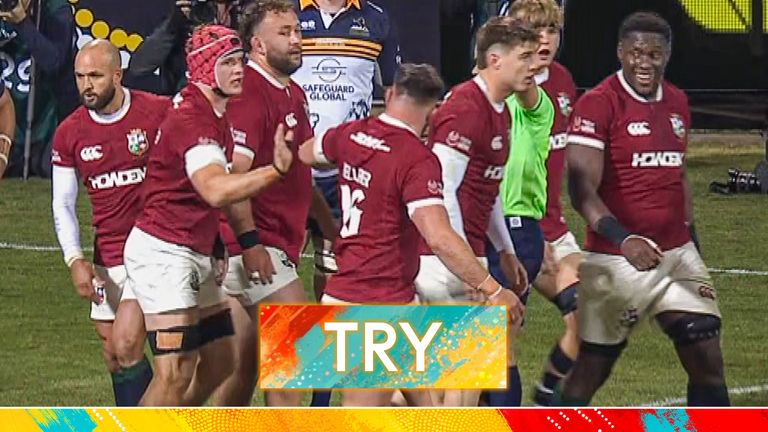 Josh van der Flier was on hand to ground the Lions' fifth try via a rolling maul 