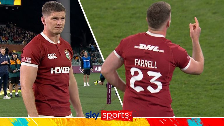 Owen Farrell makes his British and Irish Lions return as he comes on to replace Huw Jones to make an appearance at his fourth Lions tour of his career. 