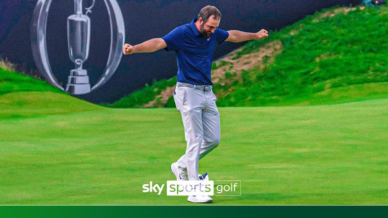 Watch the moment Scottie Scheffler won The Open at Royal Portrush, celebrating in style after closing a four-shot win 