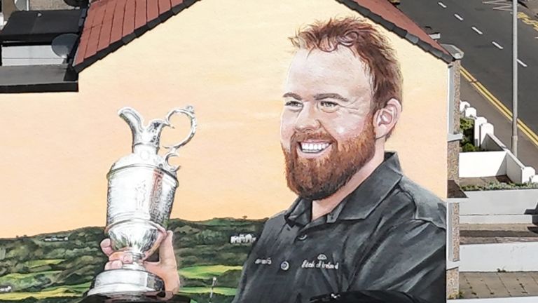 A mural of Shane Lowry has been painted onto a house in Portrush ahead of The Open