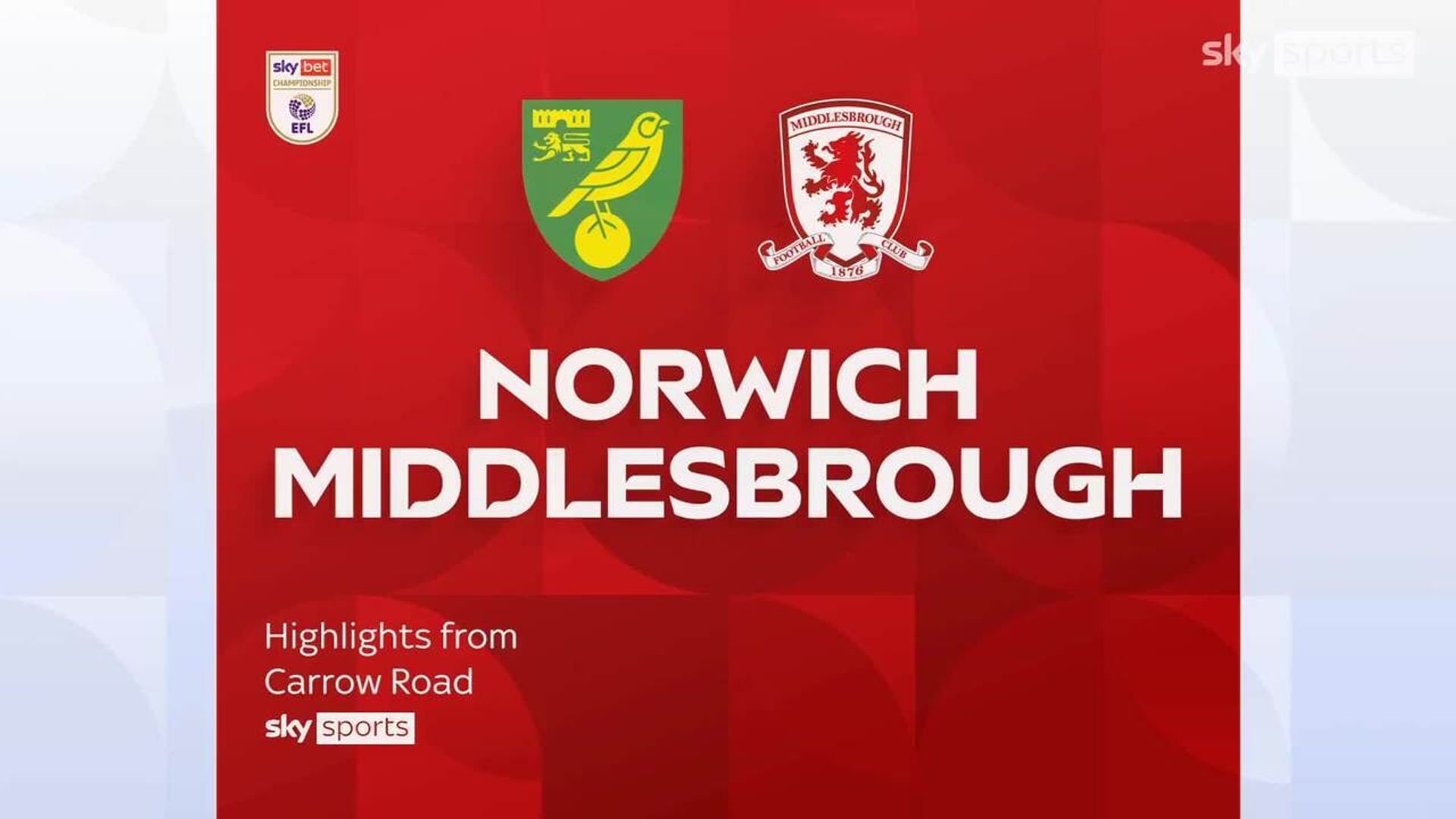 Norwich 1-2 Middlesbrough