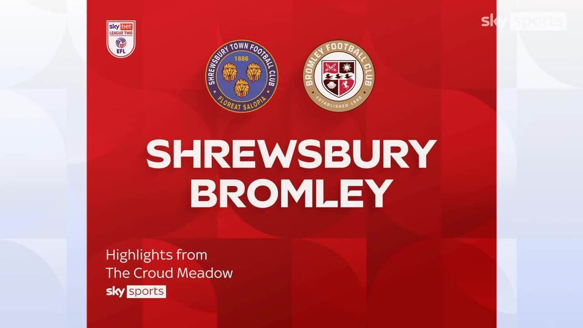 Shrewsbury 0-0 Bromley