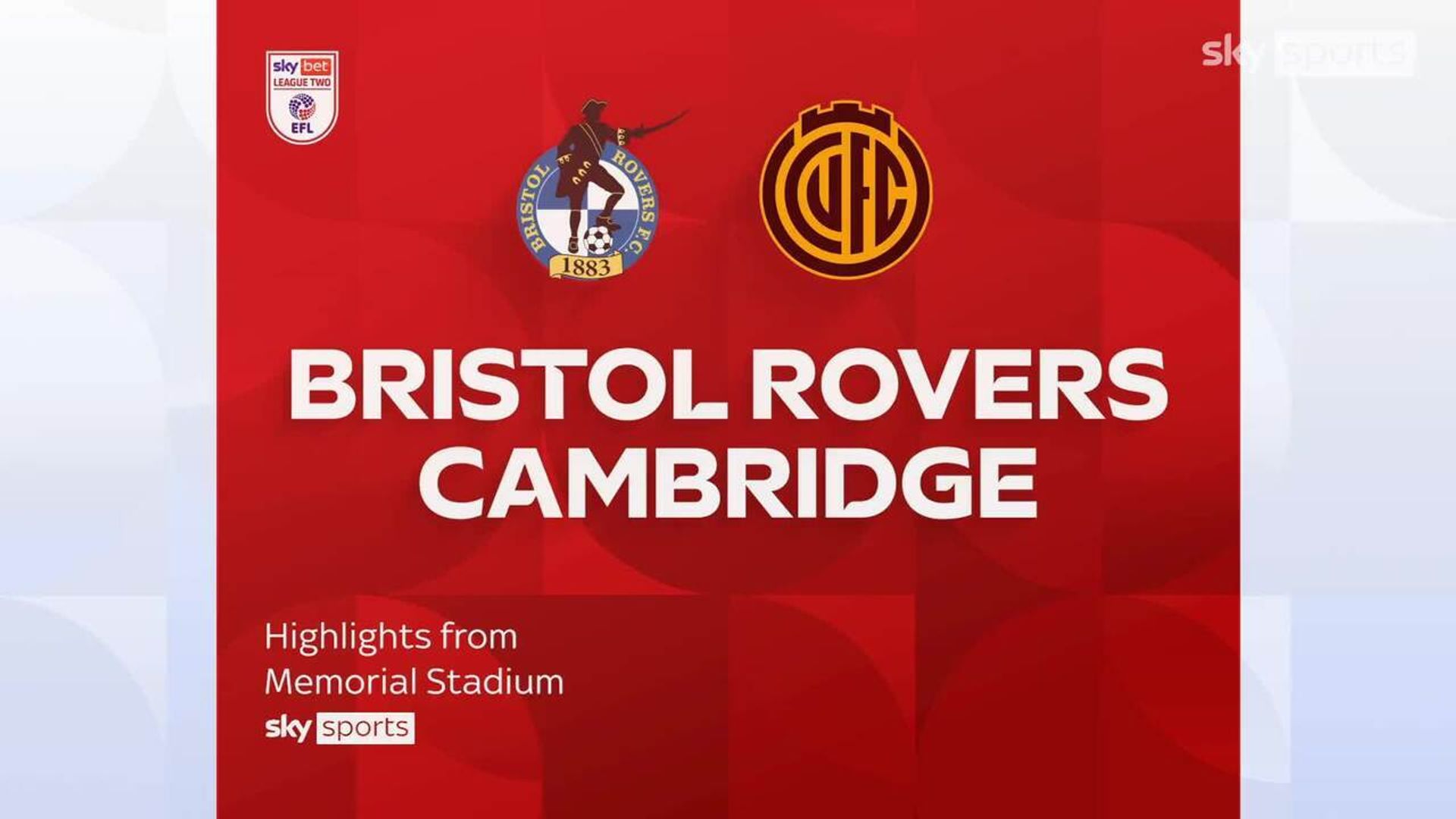 Bristol Rovers 1-0 Cambridge