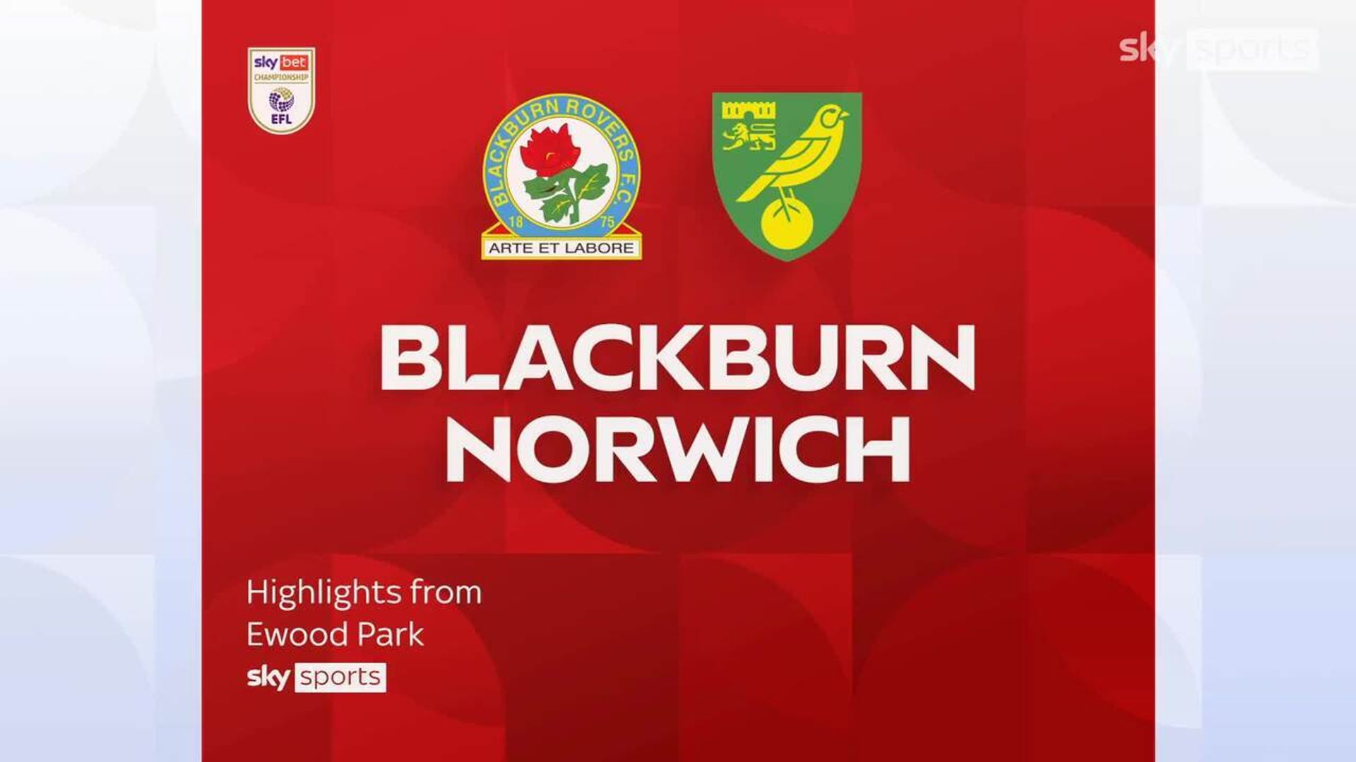 Blackburn Rovers 0-2 Norwich City