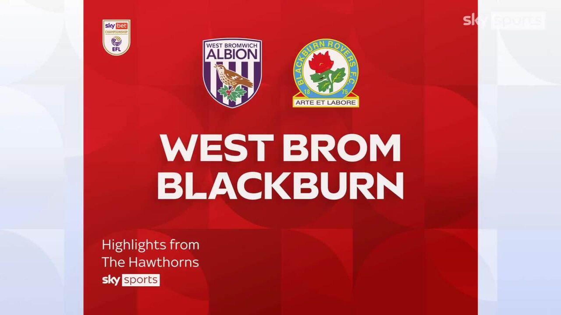 West Brom 1-0 Blackburn Rovers