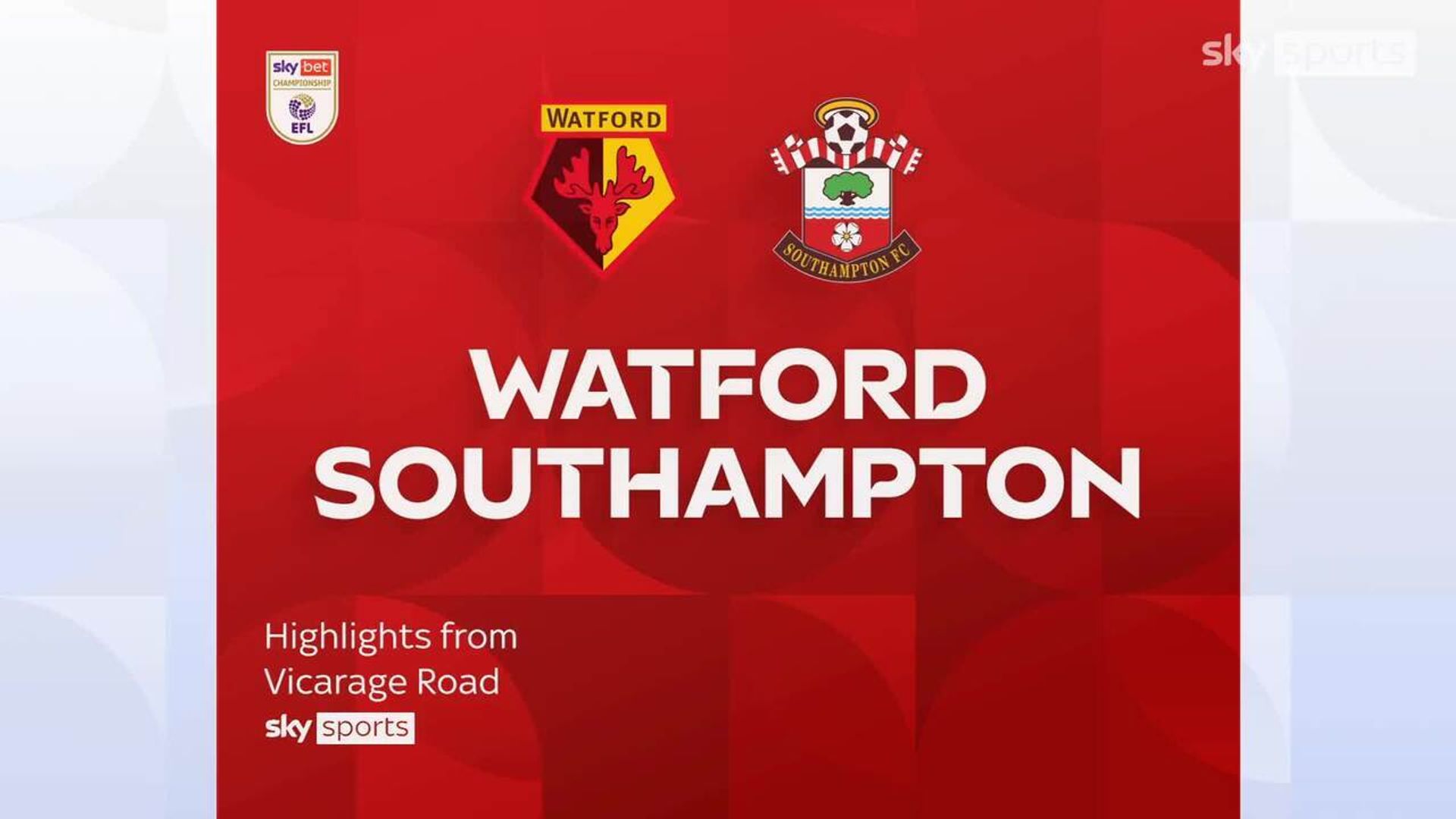 Watford 2-2 Southampton 