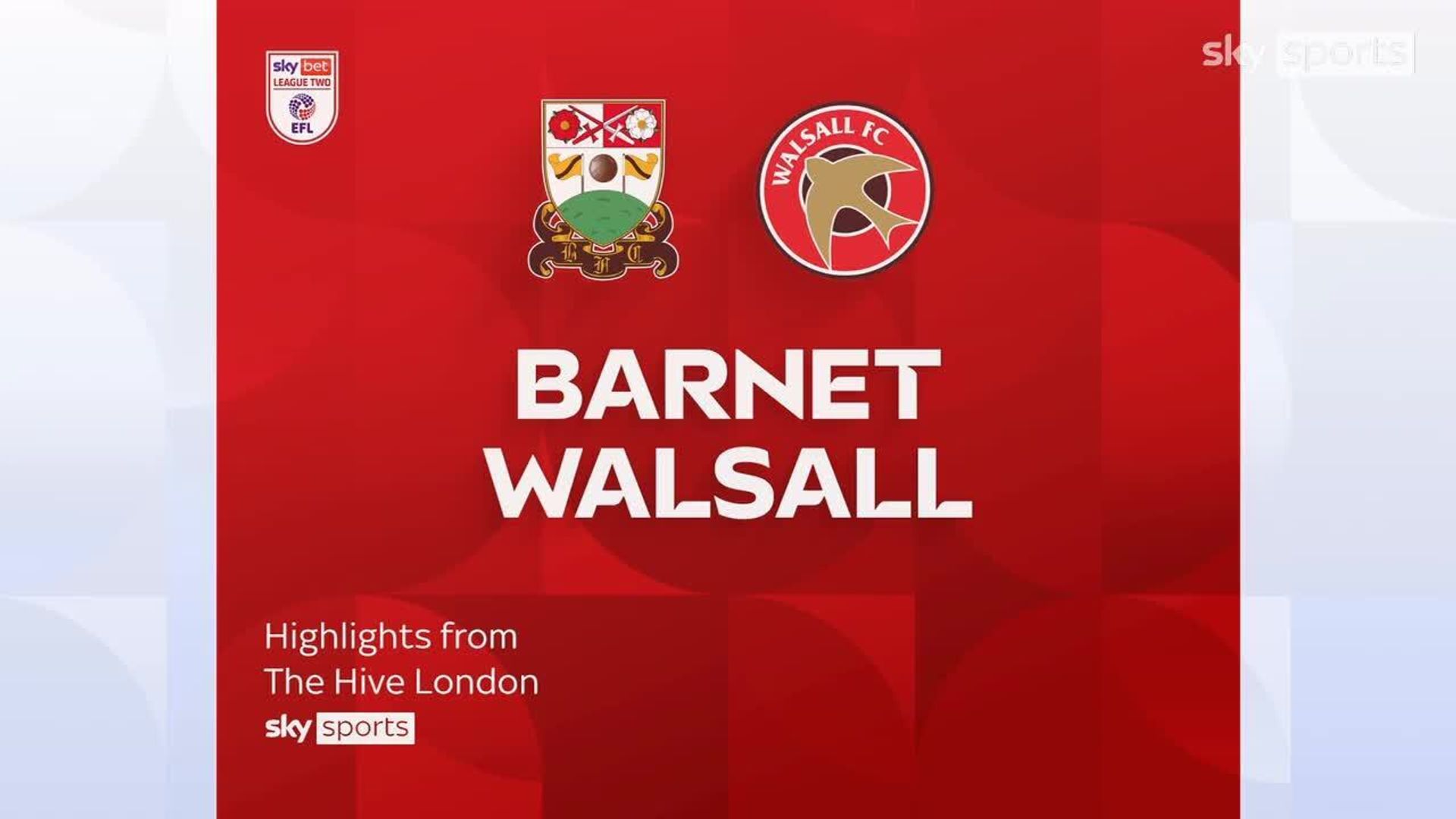 Barnet 1-2 Walsall