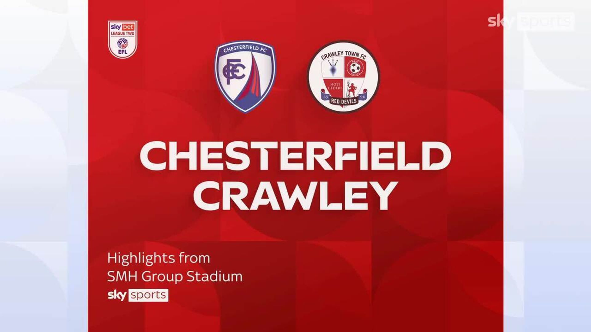 Chesterfield 2-2 Crawley