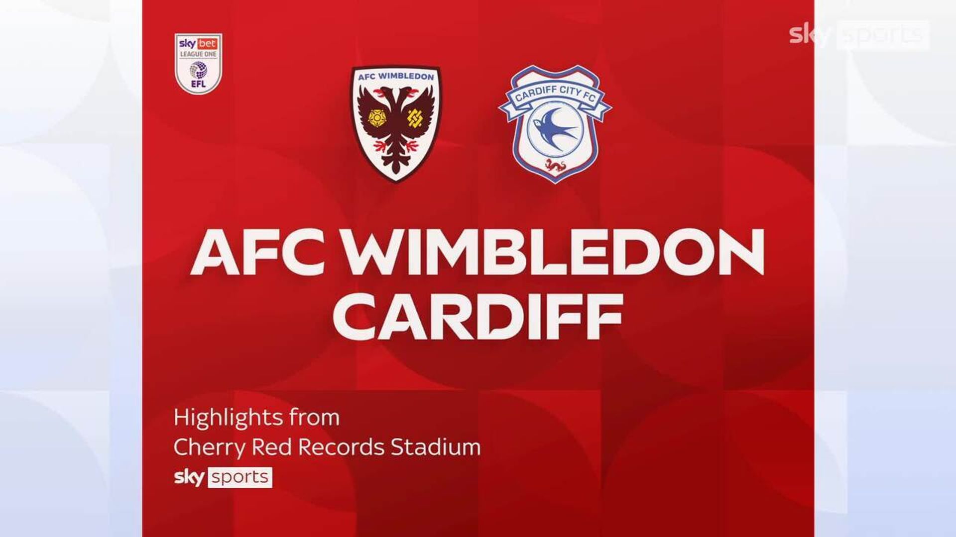 AFC Wimbledon 0-1 Cardiff City