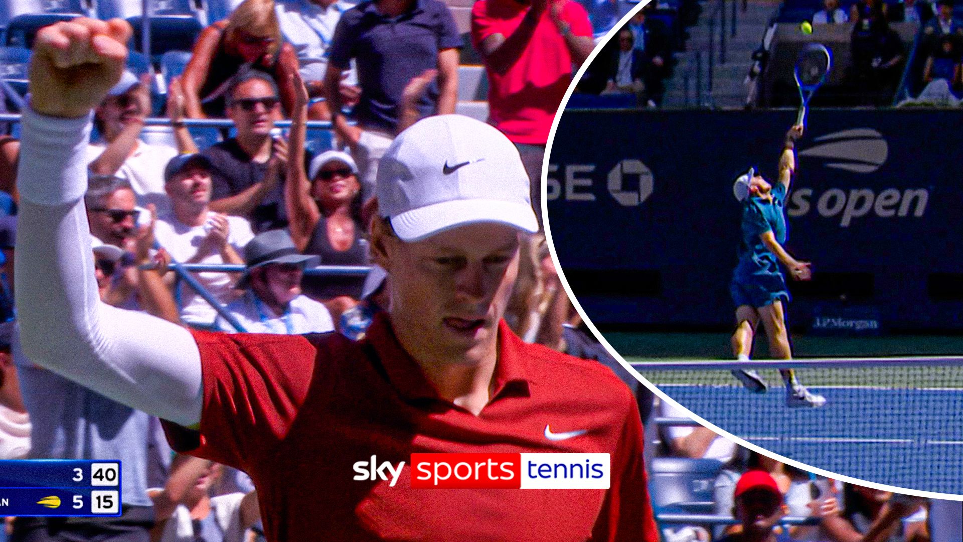 'INCREDIBLE!' | Sinner pulls off sensational lob to end amazing rally!