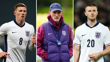 Elliot Anderson, Thomas Tuchel and Adam Wharton